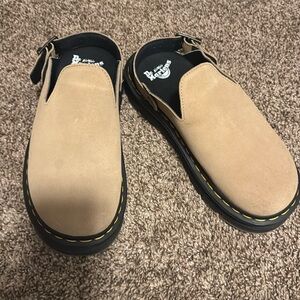 Doc Martens mule shoes. Tan in color. Size 9 women’s.